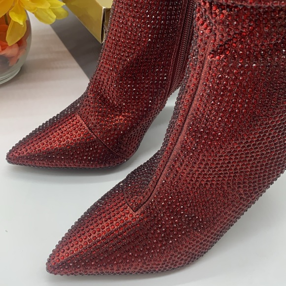 Thalia Sodi NWT Raquel Rhinestone Sparkly Pointy Heeled Boots Size 7 - Picture 2 of 16